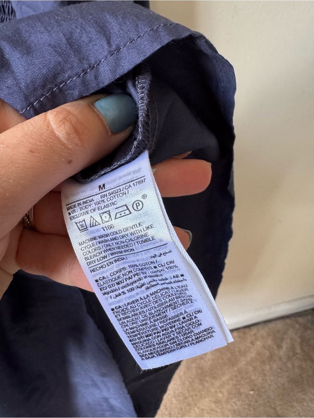 SOLD—Old Navy Navy Smocked Top with Square Neck - Picture 7 of 8